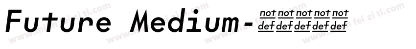 Future Medium字体转换